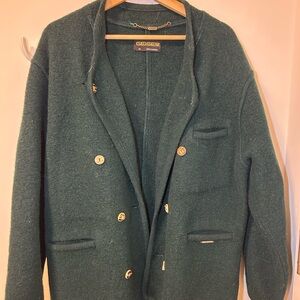 Geiger unisex’s Classic Green Pea Coat